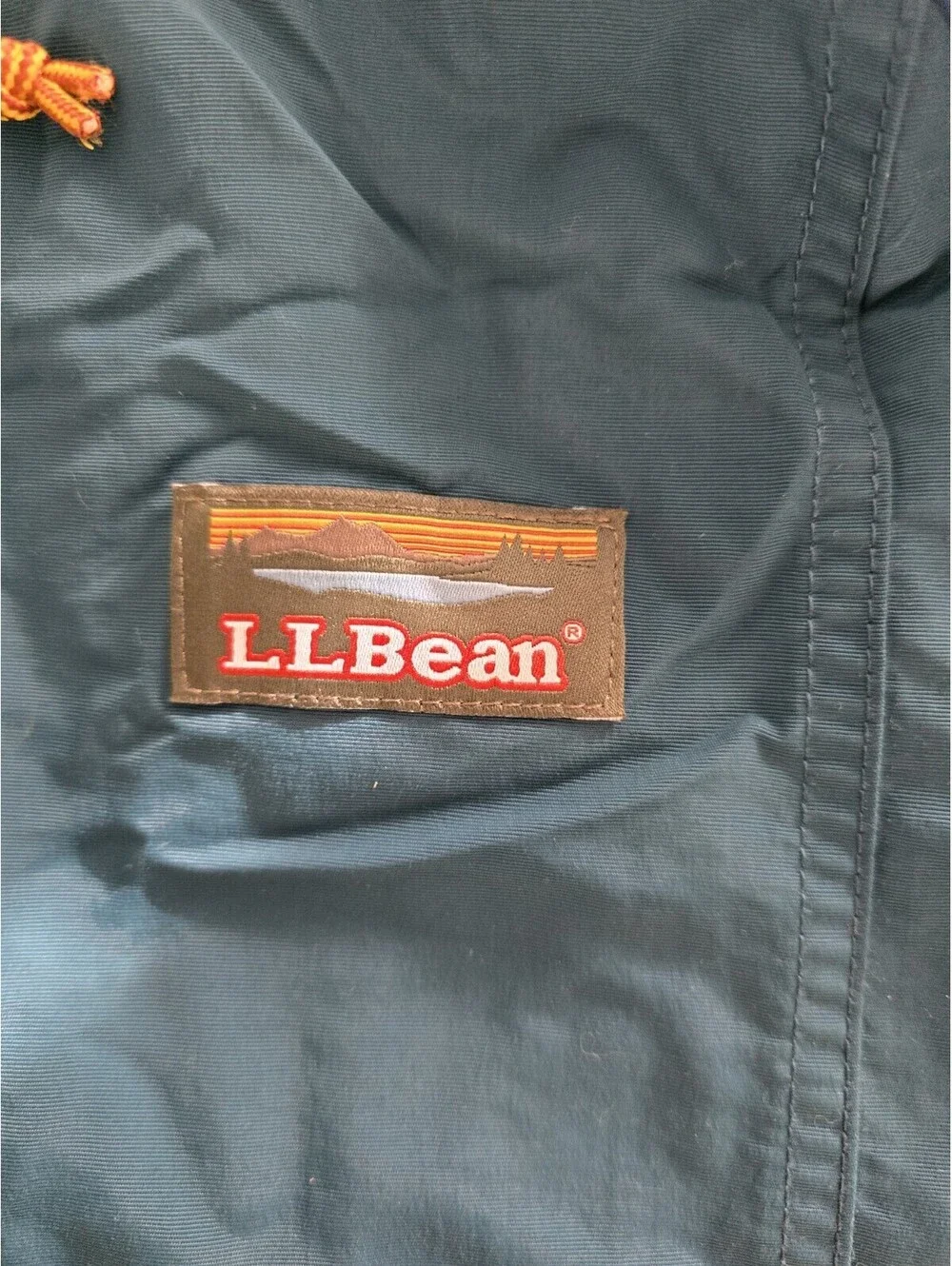 LL Bean Men’s 1/2 Zip Aztec Color block Anorak Hooded Windbreaker M Tall VTG